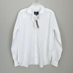 J.Crew Size 4 White Jules Classic Fit Lace Trim Collar Button Shirt  New NWT